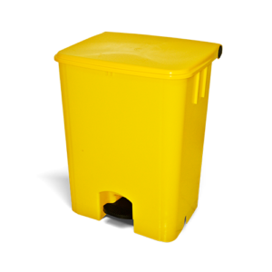 Coletor de Papel com Pedal 30L Amarelo – Bralimpia